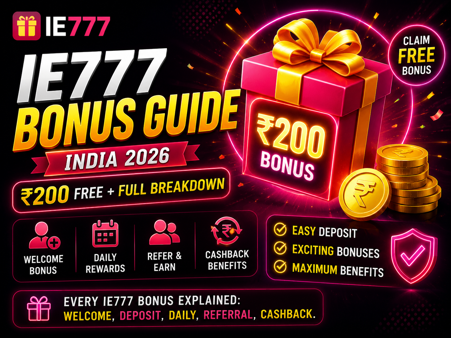 IE777 Bonus Guide India