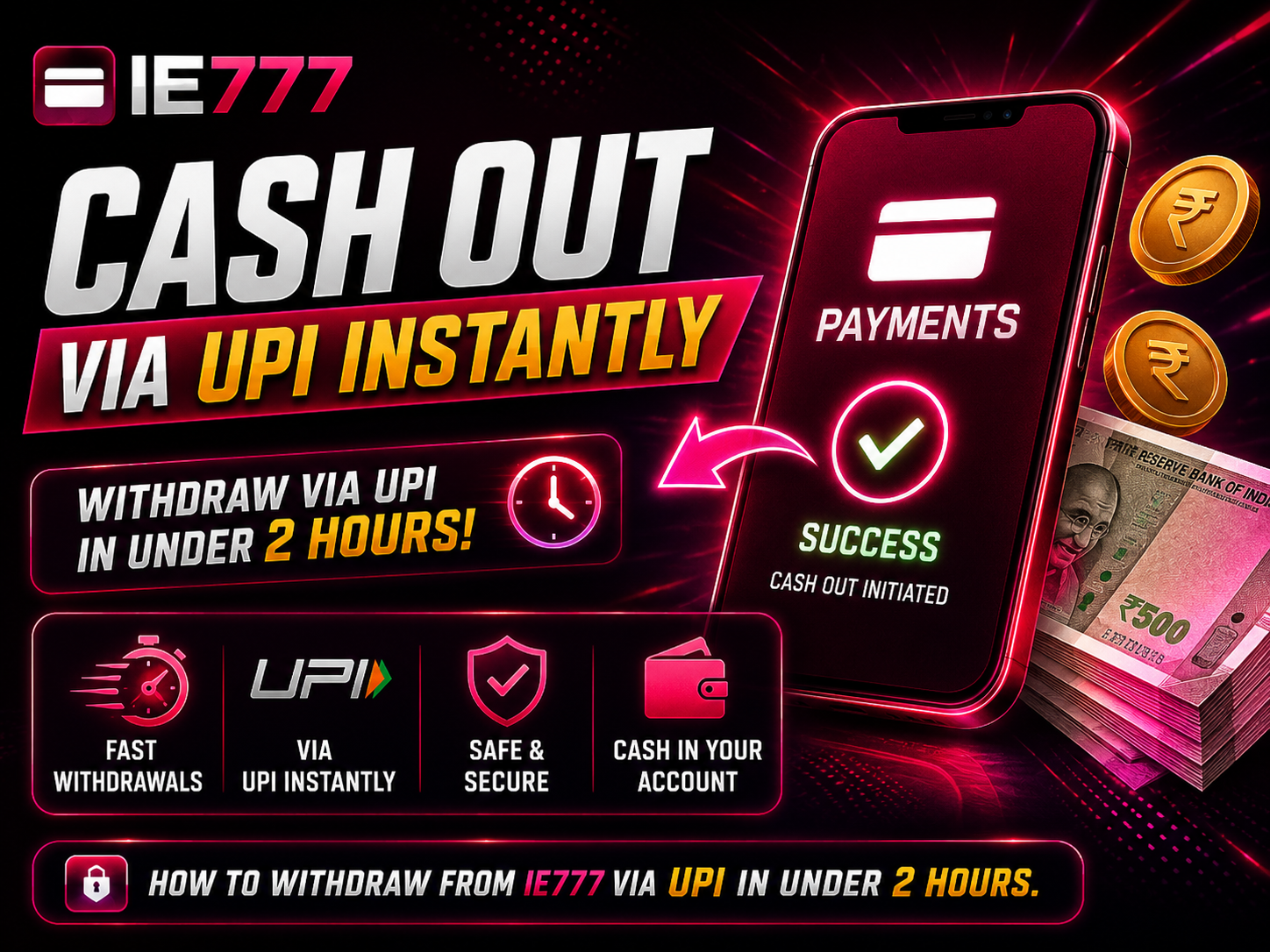 IE777 UPI Withdrawal Guide